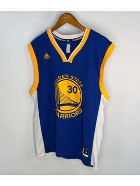 Adidas Golden State Warriors Stephen Curry #30 NBA Jersey Men's Size M